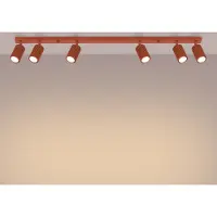 Licht-Erlebnisse Spot Aluminium verstellbar Ockerrot GU10 länglich Modern Strahler