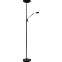 Licht-Erlebnisse LED Stehlampe Metall mit Dimmer warmweiß 3000 K 2180 lm 180 cm hoch Schwarz Modern