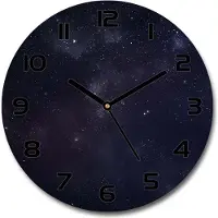 Tulup Wanduhr aus Glas 30fi Glasbild Glasuhr Gehärtetes Glas - schwarze-zeiger - Constellation