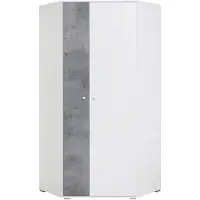Masseno Drehtürenschrank GALIA 90/190/90cm 2-türig Weiß