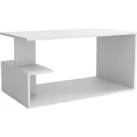 Masseno Couchtisch RICCARDO 90 cm Kaffetisch für Wohnzimmer Sofatisch Wohnzimmertisch Weiß