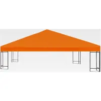 Markenlos Pavillondach 3 x 3 m | Ersatzdach mit PVC-Beschichtung | Wasserdichte Pavillonabdeckung 310 g/m² | für Faltpavillon und Gartenpavillon