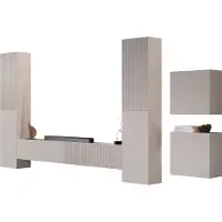 Mirjan 24 Wohnwand Capital V, Große Anbauwand, Wohnzimmer-Set (Farbe: Cashmere)