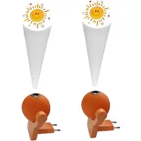 Niermann Standby 2er Set LED Steckdosenlicht LED-Projektor Farbwechsler SONNE Dämmerungssensor