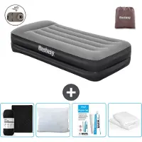 Bestway Luftmatratze - 1 Person - 97 x 191 x 46 cm - Grau - Inklusive Zubehör