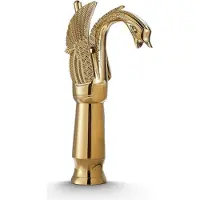 ARI Waschbeck armatur, Wasserhahn Bad Swan, Golden, Hochdruck, mit Regulierung von Wasserfluss und Wassertemperatur