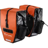 Kkmoon Erweiterbare Fahrrad-Ruecksitztasche, Fahrrad-Aufbewahrungstasche, grosse Kapazitaet, Fahrradtraeger, Sitze, Kofferraumtaschen, Reisegepaeck, Handtasche, wasserdichte Fahrradtasche