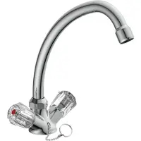 Schutte Küchenarmatur BRILLANT, Wasserhahn Küche mit schwenkbarem Auslauf, Mischbatterie Küche, Chrom