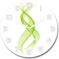 Tulup Wanduhr aus Glas 30fi Glasbild Glasuhr Gehärtetes Glas - weisse-zeiger - Colorful waves