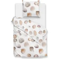 Zohome ZO! Home Renforcé Bettwäsche - Shells - Muscheln, weiß 155 x 220 cm Muscheln,weiß