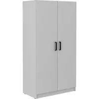 Masseno Drehtürenschrank MALTESA 80 cm Kleiderschrank Schlafzimmer Schrank 2-türig Grau