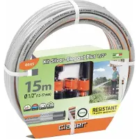 Claber Silver Elegant Gartenschlauch mit Zubehör ⌀ 1/2" (12,5 mm) 15 m Schlauch für den perfekten Garten