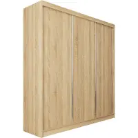 Masseno Schiebetürenschrank SOFIA 180 cm Kleiderschrank Schlafzimmer Schrank 3-türig Sonoma Eiche