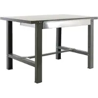 Proregal Werkbank BUFFALO METAL mit Schublade | HxBxT 83x120x73cm | Traglast 600kg | Grau