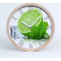 Tulup Holzuhr 20fi cm wanduhr - weiße Spitzen - Kalk Eis