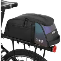 Lixada Fahrrad Gepäckträgertasche, 8L wasserdicht und reflektierend, Fahrradtaschen für Gepäckträger, mehrere Fächer, Umhängetasche