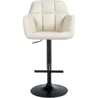 CLP Barhocker Natoma Kunstleder schwarz creme