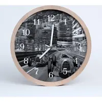 Tulup Holzuhr 30fi cm wanduhr - Autorennen