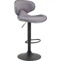 CLP Barhocker Las Vegas V2 Stoff schwarz hellgrau