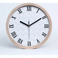 Tulup Holzuhr 25fi cm wanduhr - schwarze Spitzen - Abstraktion Hintergrund