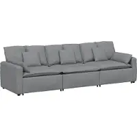 Syfax Modulares Sofa mit Kissen Hellgrau