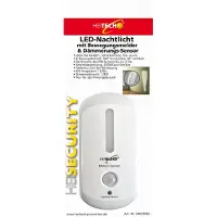Heitech LED Nachtlicht mit Bewegungsmelder & Dämmerungs-Sensor