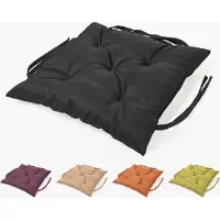 Sunnypillow Bankauflage Stuhlkissen Bankkissen 60 x 60 cm Sitzkissen für Hollywoodschaukel Polsterauflage Auflage für Gartenbank viele Farben und Größen zur Auswahl Schwarz