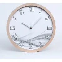 Tulup Holzuhr 30fi cm wanduhr - weiße Spitzen - abstrakcjaale