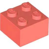 LEGO 2x2 Stein 3003 - 250 Stück Coral