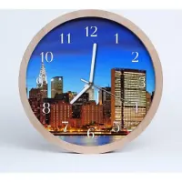 Tulup Holzuhr 20fi cm wanduhr - Stadtgebäude Stadt