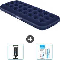 Bestway Luftmatratze – 1 Person – 76 x 185 x 22 cm – Blau – im Lieferumfang enthalten Zubehör