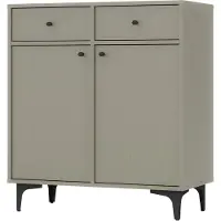Masseno Kommode TORINO 84 cm Sideboard mit 2 Schubladen und 2 Türen für Wohnzimmer Schlafzimmer Modern 84x41x94 cm Hellgrün / Hellgrün