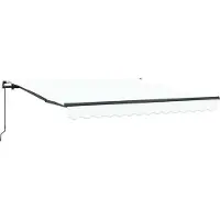 vidaXL Ausziehbare Markise Weiß 300 x 250 cm Polyester und Aluminium