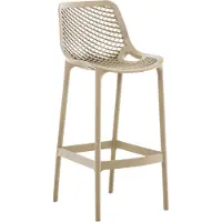 DELUKE Barhocker modern Schlamm LORL - Kunststoff, 105x45x53cm | Barhocker mit Lehne Tresenhocker Barstuhl Küchenhocker Thekenhocker hoher Stuhl
