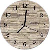 Tulup Glasuhr Wanduhr Küchenuhr Echt-Glas 30fi cm Mauer grau