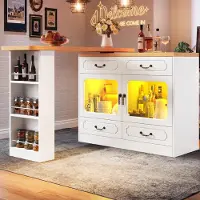 STILVORA Sideboard 80x145x42 cm Schwarz 4 Türen grifflos mit Rückfedermechanismus, verstellbare Einlegeböden, Metallgestell