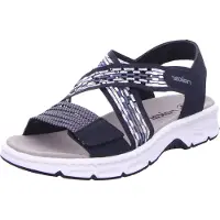 Rieker Damen Trekkingsandalen 22415-36, 22415-37, 22415-38, 22415-39, 22415-40, 22415-41, 22415-42 RIE-V9875 pazifik/pazifik-weiss/blu 41