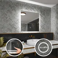 Alasta Badspiegel mit LED Beleuchtung und Touch-Schalter - Dubai - 60 cm, 60 cm