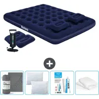 Bestway Luftmatratze - 2-Personen - 152 x 203 x 22 cm - Blau - Inklusive Handpumpe - Kissen - Zubehör