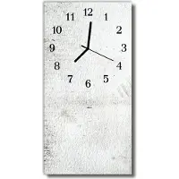 Tulup Glasuhr Wanduhr Küchenuhr Echt-Glas 30x60 Wand Weiß
