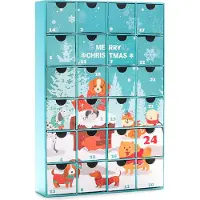 Ed Brubaker Hunde Adventskalender zum Befüllen - DIY Weihnachtskalender für Leckerlis, Snacks, Süßigkeiten für den Vierbeiner, Freunde oder Familie - Haustier Kalender mit 24 Türchen