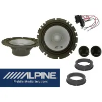 DSX Alpine passend für VW Fox 5Z ab 2005 Lautsprecher Einbau Set Tür 2 Wege 16,5 cm 280 Watt
