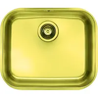 Alveus Waschbecken Monarch Variante 10 Gold, Maße 480 x 400, Tiefe 180 mm, Siphon in Goldoptik im Lieferumfang enthalten