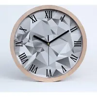 Tulup Holzuhr 30fi cm wanduhr - schwarze Spitzen - 3D-Abstraktion