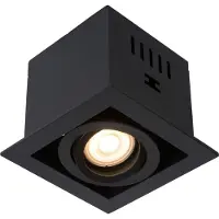 Licht-Erlebnisse Boden Einbauleuchte Aluminium GU10 B: 11.5 cm Schwarz quadratisch Modern Bodeneinbaustrahler
