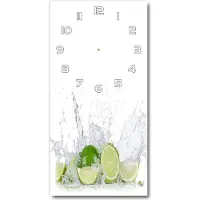 Tulup Wanduhr aus Glas – 30x60 cm - Glasbild - Glasuhr - Gehärtetes Glas -Kalk