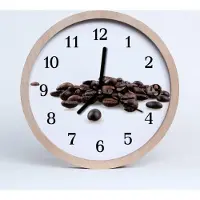 Tulup Holzuhr 20fi cm wanduhr - Kaffeebohnen