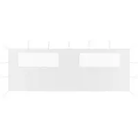 vidaXL "im Angebot" Pavillon-Seitenwand mit Fenstern 6x2 m Weiß - Pavillons & Partyzelte CC2959