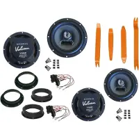 DSX Hifonics Lautsprecher für VW Jetta 1K5 1KM Bj 05-10 Tür vorne hinten Bügel 360W