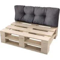 Sunnypillow Palettenkissen für Gartenmöbel - Rückenkissen 120 x 40 cm - Rückenpolster für Bett und Sofa - Palettenpolster für Palettenmöbel - Gesteppte Gartenkissen - Rückenlehne, Kissen Anthrazit